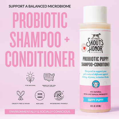 Probiotic Dog Shampoo and Conditioner - DOTW, 16 oz