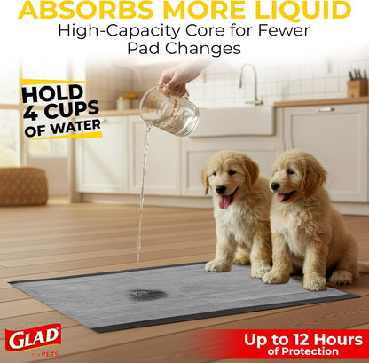 Glad for Pets XL Charcoal Training Pads for Dogs and Puppies, 30 Count