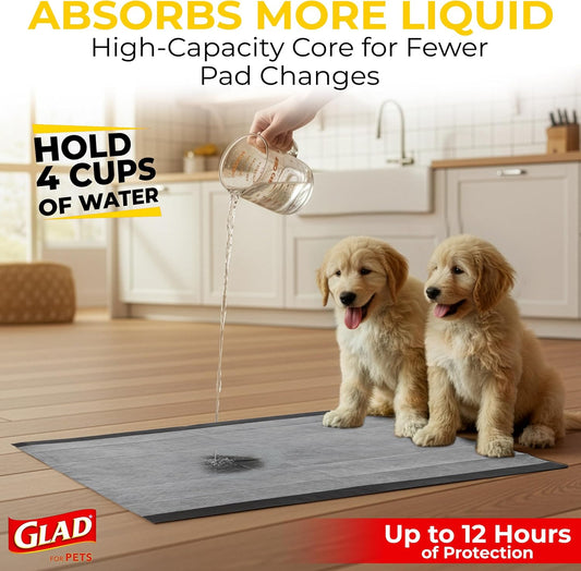 Glad for Pets XL Charcoal Training Pads for Dogs and Puppies, 30 Count