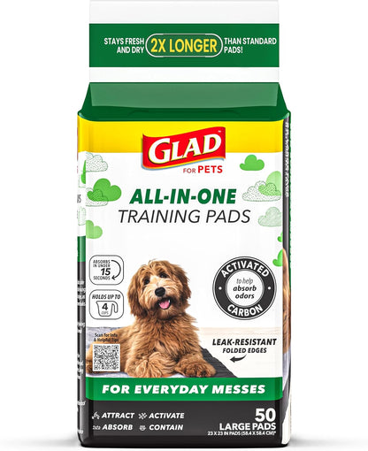 Glad for Pets XL Charcoal Training Pads for Dogs and Puppies, 30 Count
