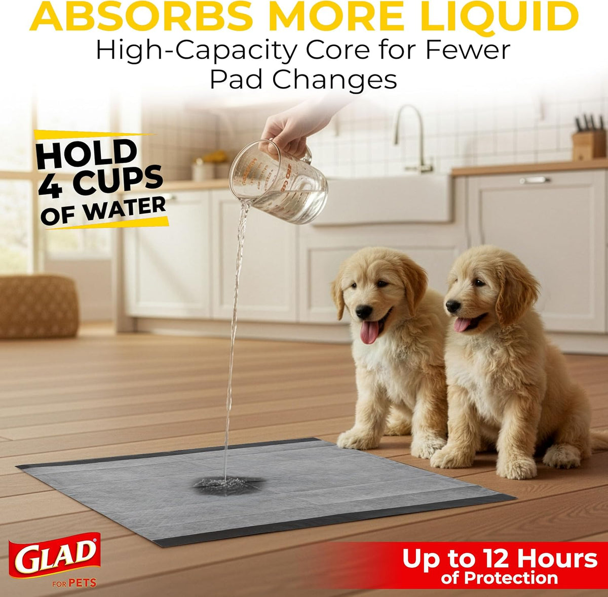 Glad for Pets XL Charcoal Training Pads for Dogs and Puppies, 30 Count