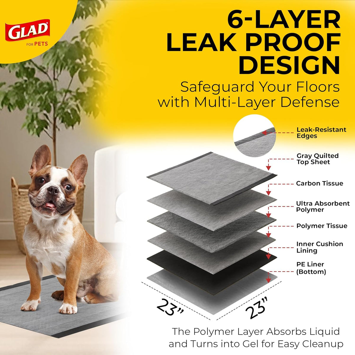Glad for Pets XL Charcoal Training Pads for Dogs and Puppies, 30 Count
