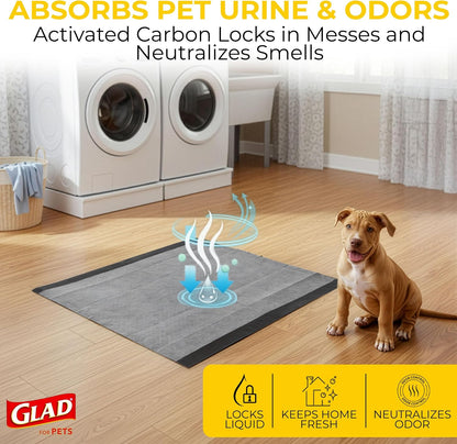 Glad for Pets XL Charcoal Training Pads for Dogs and Puppies, 30 Count