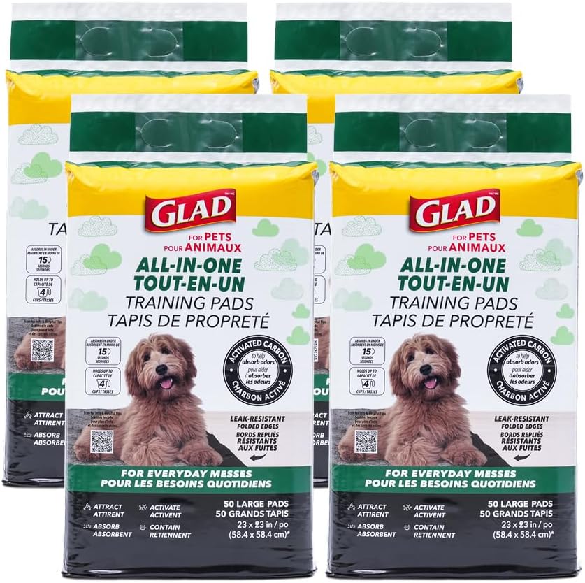 Glad for Pets XL Charcoal Training Pads for Dogs and Puppies, 30 Count
