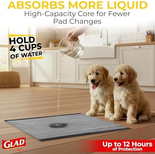 Glad for Pets XL Charcoal Training Pads for Dogs and Puppies, 30 Count