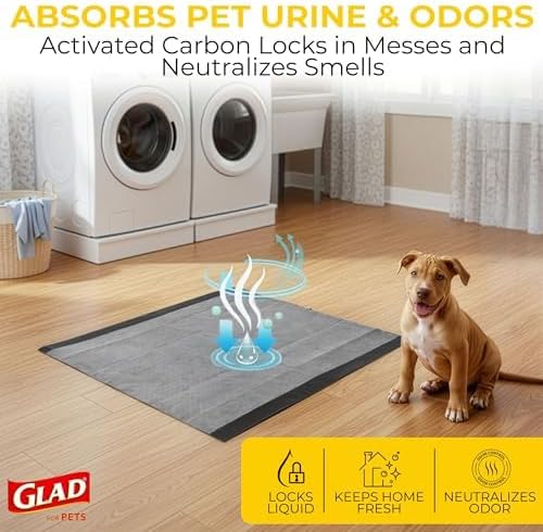 Glad for Pets XL Charcoal Training Pads for Dogs and Puppies, 30 Count