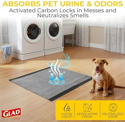 Glad for Pets XL Charcoal Training Pads for Dogs and Puppies, 30 Count
