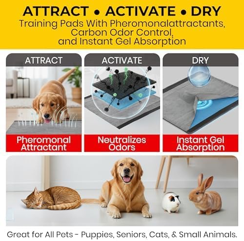 Glad for Pets XL Charcoal Training Pads for Dogs and Puppies, 30 Count
