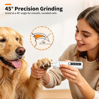 Whisper Quiet Dog Nail Grinder with Light Electric Cat Nail Trimmer