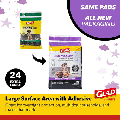 Glad for Pets Giant Activated Carbon Training Pads, 30 x 36 In, 24 Count