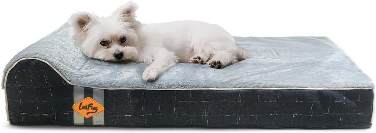 Orthopedic Dog Bed, Slate Grey 50''x36''x10'', Memory Foam
