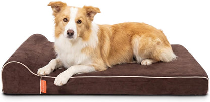 Orthopedic Dog Bed, Slate Grey 50''x36''x10'', Memory Foam
