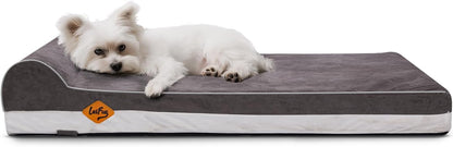 Orthopedic Dog Bed, Slate Grey 50''x36''x10'', Memory Foam