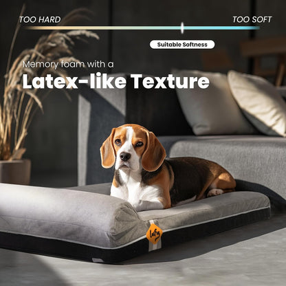 Orthopedic Dog Bed, Slate Grey 50''x36''x10'', Memory Foam