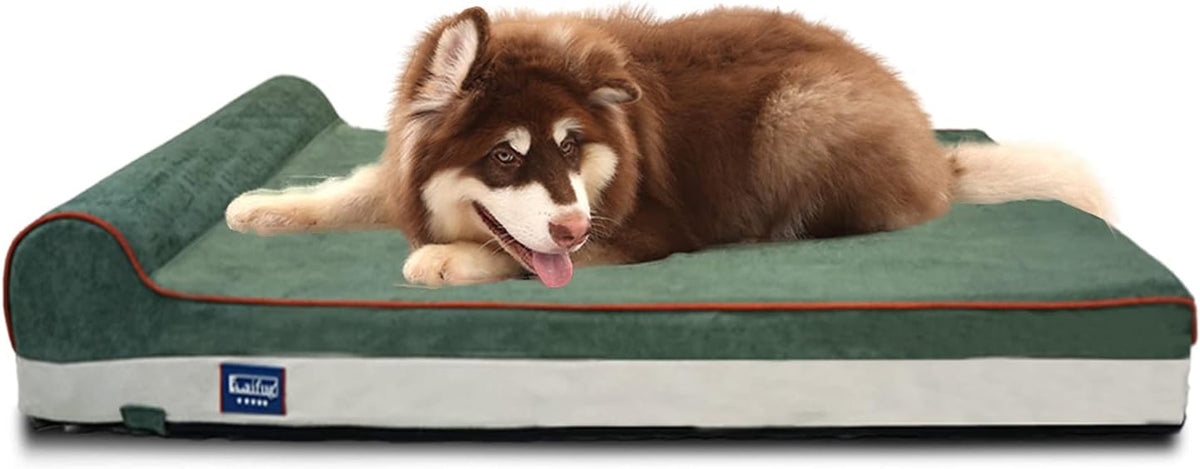 Orthopedic Dog Bed, Slate Grey 50''x36''x10'', Memory Foam