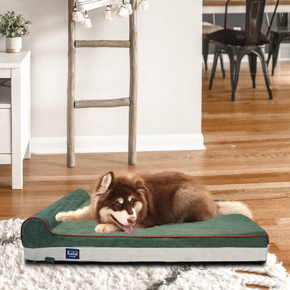 Orthopedic Dog Bed, Slate Grey 50''x36''x10'', Memory Foam