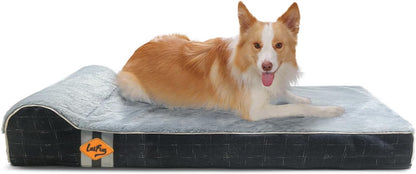 Orthopedic Dog Bed, Slate Grey 50''x36''x10'', Memory Foam