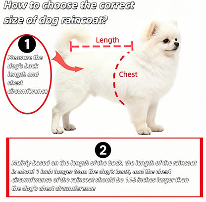 Clear Dog Rain Poncho for Small Medium Dogs,Heavy Waterproof Raincoat with Hidden Leash Hole&Adjustable Snaps,Pet Hooded Cape for Bichon Poodle (4-8lbs) (Transparent, Medium)
