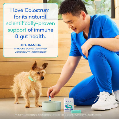 Dog Allergy Chews for Medium Breeds - Itchy Skin and Seasonal Itch Support - Colostrum, Probiotics, Spirulina - 30 Chews