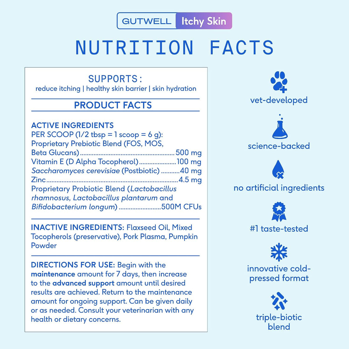 Dog Allergy Chews for Medium Breeds - Itchy Skin and Seasonal Itch Support - Colostrum, Probiotics, Spirulina - 30 Chews