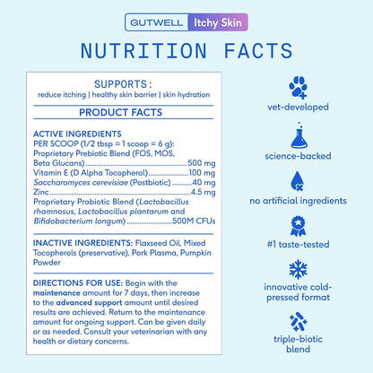 Dog Allergy Chews for Medium Breeds - Itchy Skin and Seasonal Itch Support - Colostrum, Probiotics, Spirulina - 30 Chews