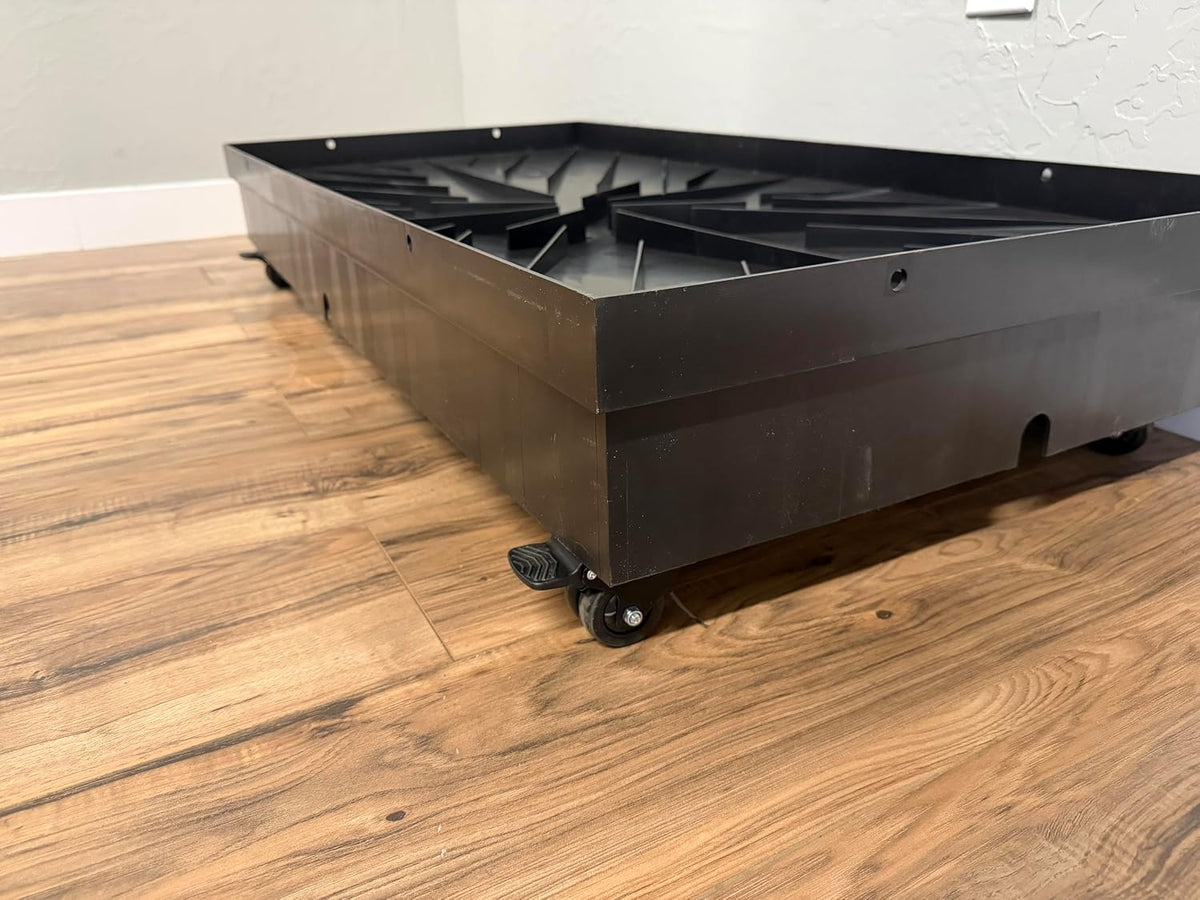Quick and Clean 2' x 4' Basic Dog Potty Station with SmartDrain Wastewater System – Artificial Grass Indoor & Outdoor Dog Potty, Automatic Liquid Removal, Locking Casters, No Floor Drain Required