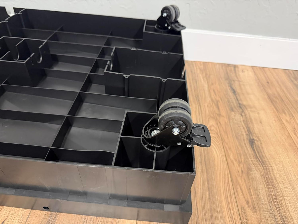Quick and Clean 2' x 4' Basic Dog Potty Station with SmartDrain Wastewater System – Artificial Grass Indoor & Outdoor Dog Potty, Automatic Liquid Removal, Locking Casters, No Floor Drain Required