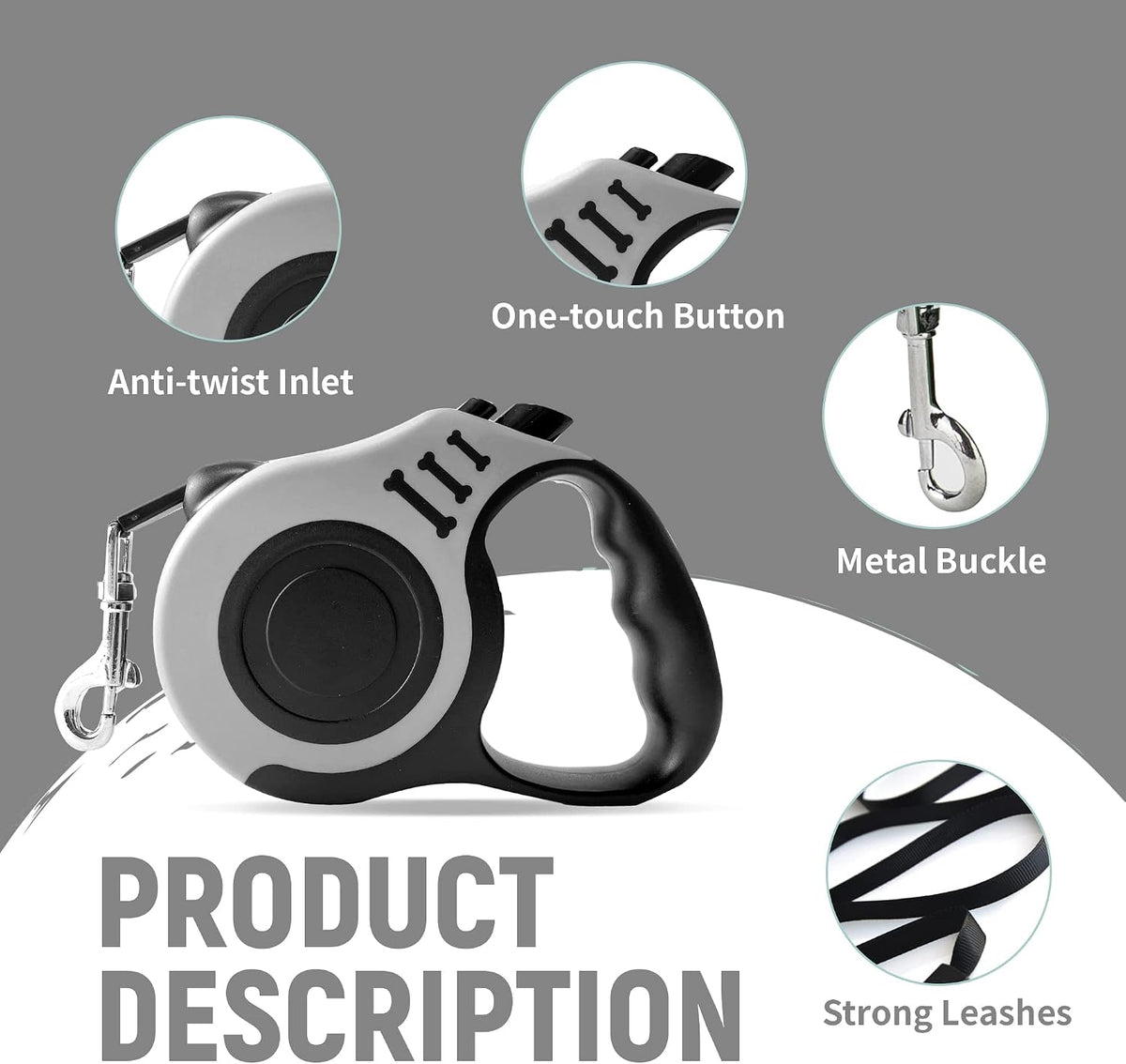 Retractable Dog Leash Automatic Telescopic Tractor Dog Tape