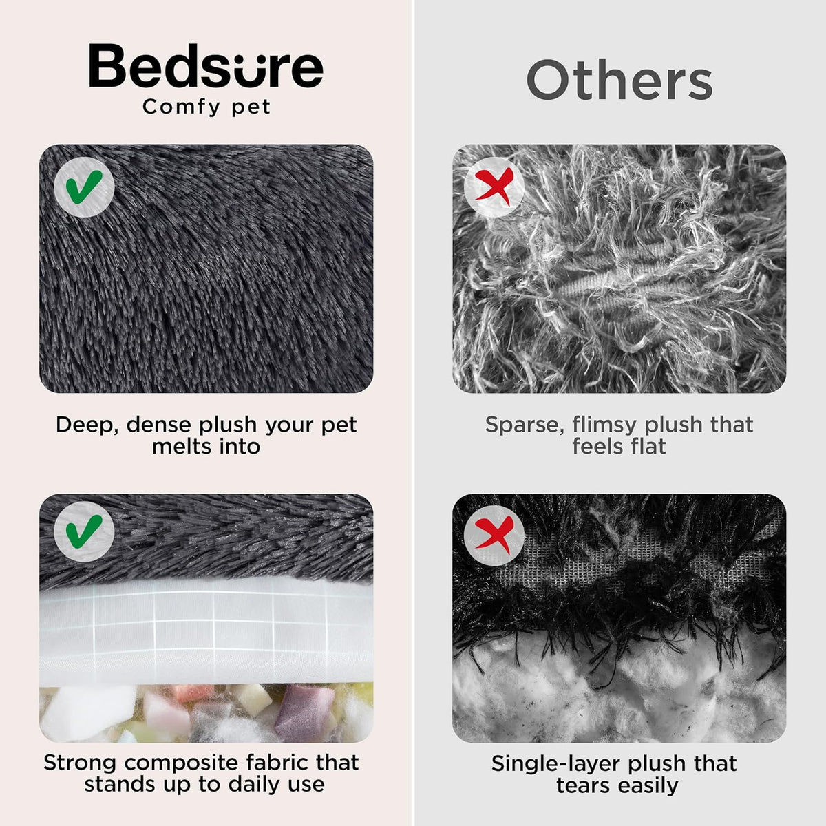 SupportMax® Calming Dog Bed Medium Size Dog Washable Pet Bed,30in