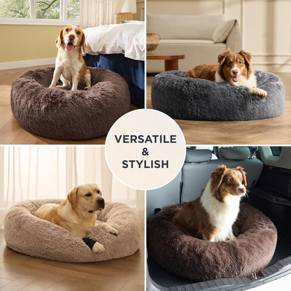 SupportMax® Calming Dog Bed Medium Size Dog Washable Pet Bed,30in