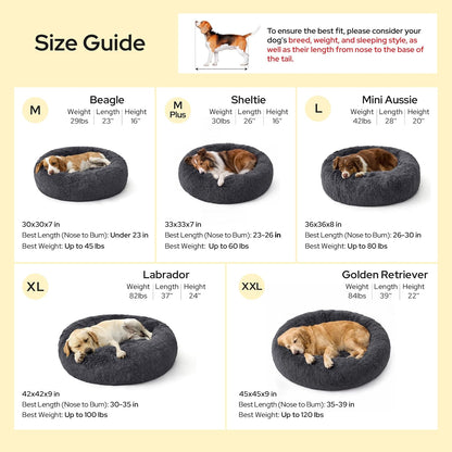 SupportMax® Calming Dog Bed Medium Size Dog Washable Pet Bed,30in