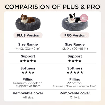 SupportMax® Calming Dog Bed Medium Size Dog Washable Pet Bed,30in
