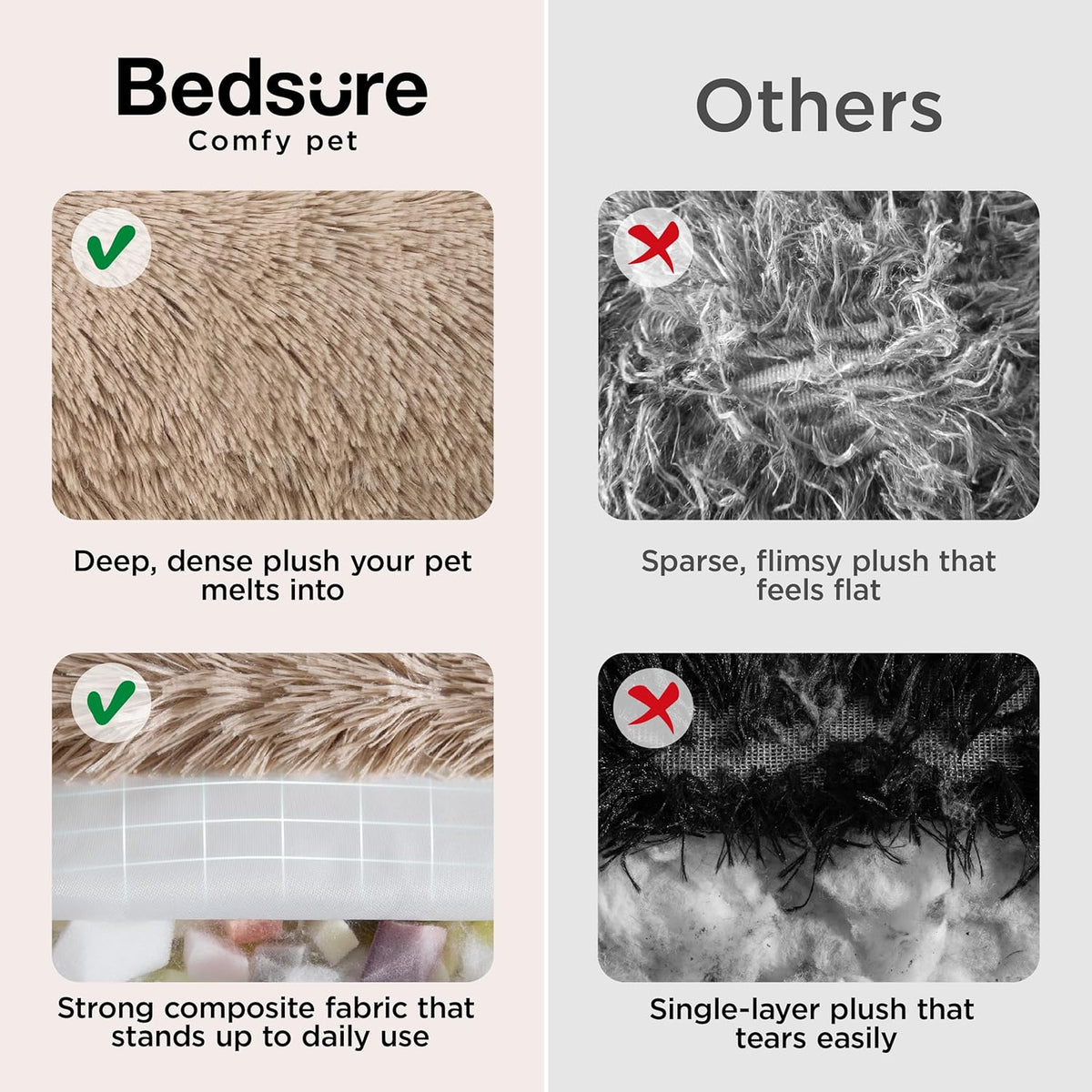 SupportMax® Calming Dog Bed Medium Size Dog Washable Pet Bed,30in