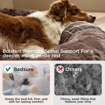 SupportMax® Calming Dog Bed Medium Size Dog Washable Pet Bed,30in