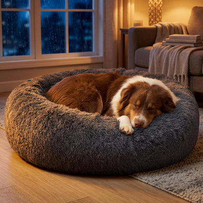 SupportMax® Calming Dog Bed Medium Size Dog Washable Pet Bed,30in