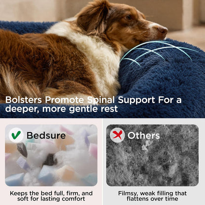 SupportMax® Calming Dog Bed Medium Size Dog Washable Pet Bed,30in