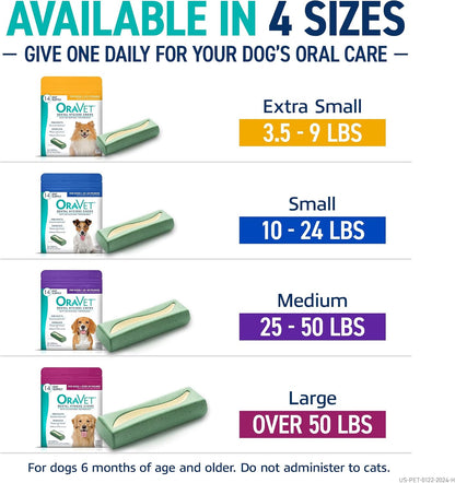 Dental Chews for Dogs, Oral Care and Hygiene Chews (Extra Small Dogs, 3.5-9 lbs.) Yellow Pouch