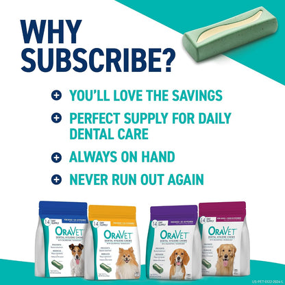 Dental Chews for Dogs, Oral Care and Hygiene Chews (Extra Small Dogs, 3.5-9 lbs.) Yellow Pouch