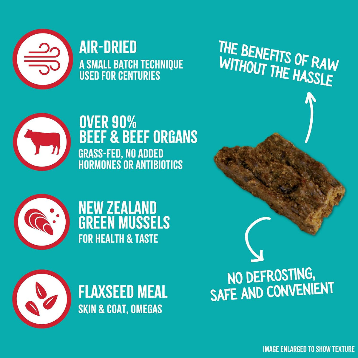 RawTernative Air-Dried Dog Food, Beef & Beef Organs Recipe, 1 lb