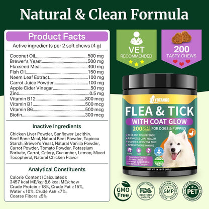 Flea and Tick Prevention for Dogs Chewables, Dog Flea and Tick Treatment