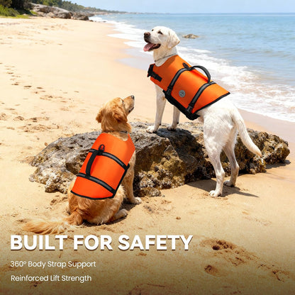 Dog Life Vest Rip Stop Dog Swim Vest, M, Bright Green
