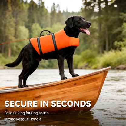 Dog Life Vest Rip Stop Dog Swim Vest, M, Bright Green