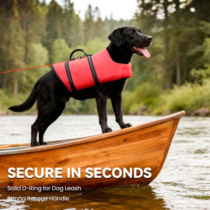 Dog Life Vest Rip Stop Dog Swim Vest, M, Bright Green