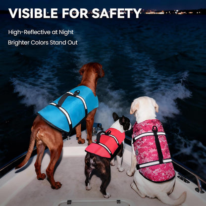 Dog Life Vest Rip Stop Dog Swim Vest, M, Bright Green