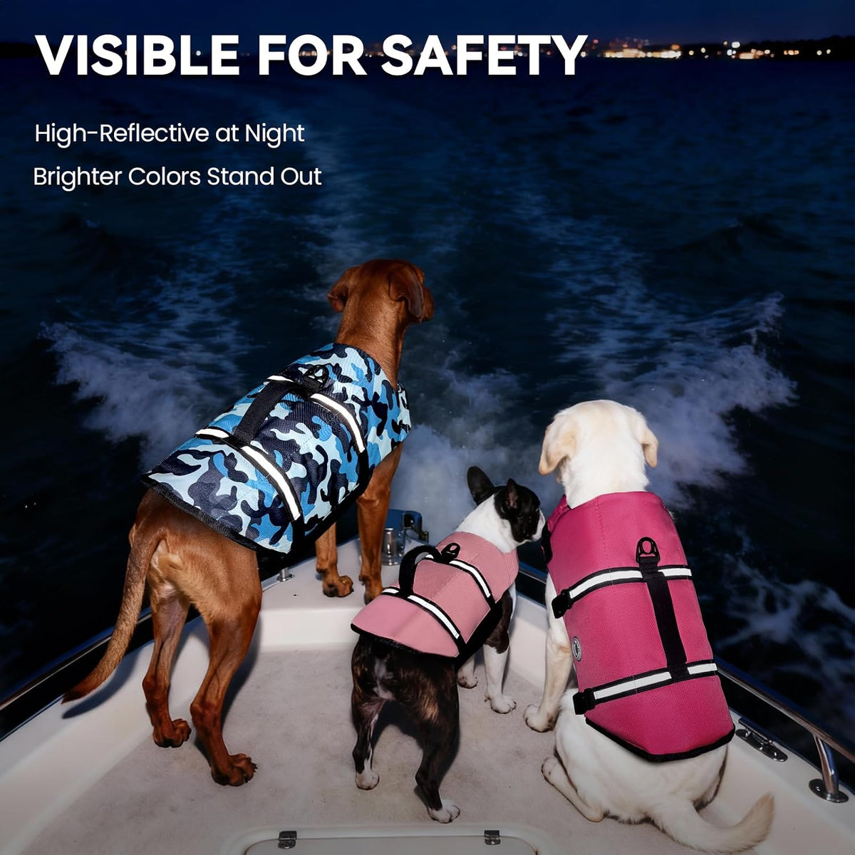 Dog Life Vest Rip Stop Dog Swim Vest, M, Bright Green