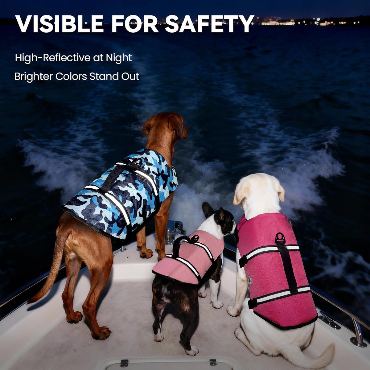 Dog Life Vest Rip Stop Dog Swim Vest, M, Bright Green