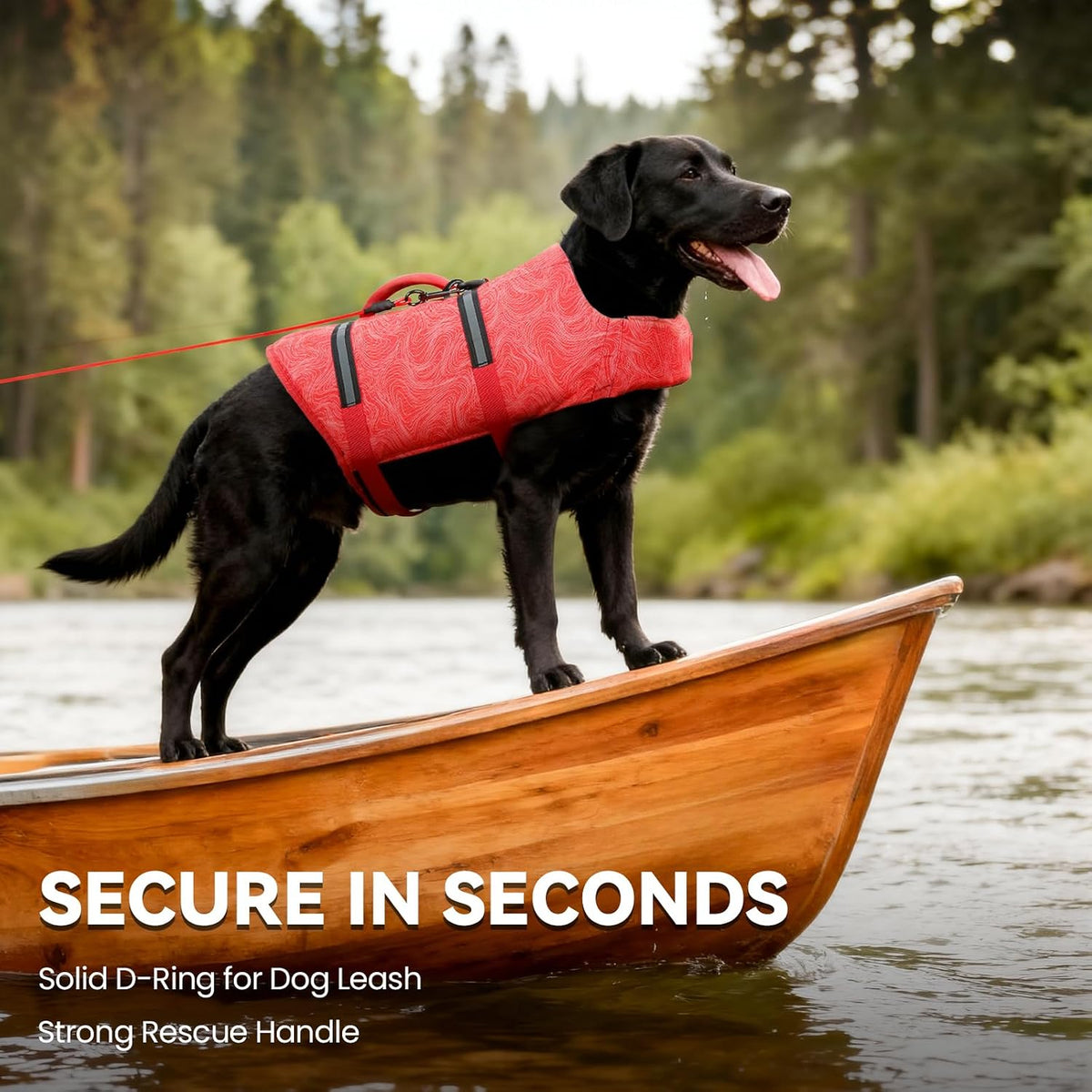 Dog Life Vest Rip Stop Dog Swim Vest, M, Bright Green