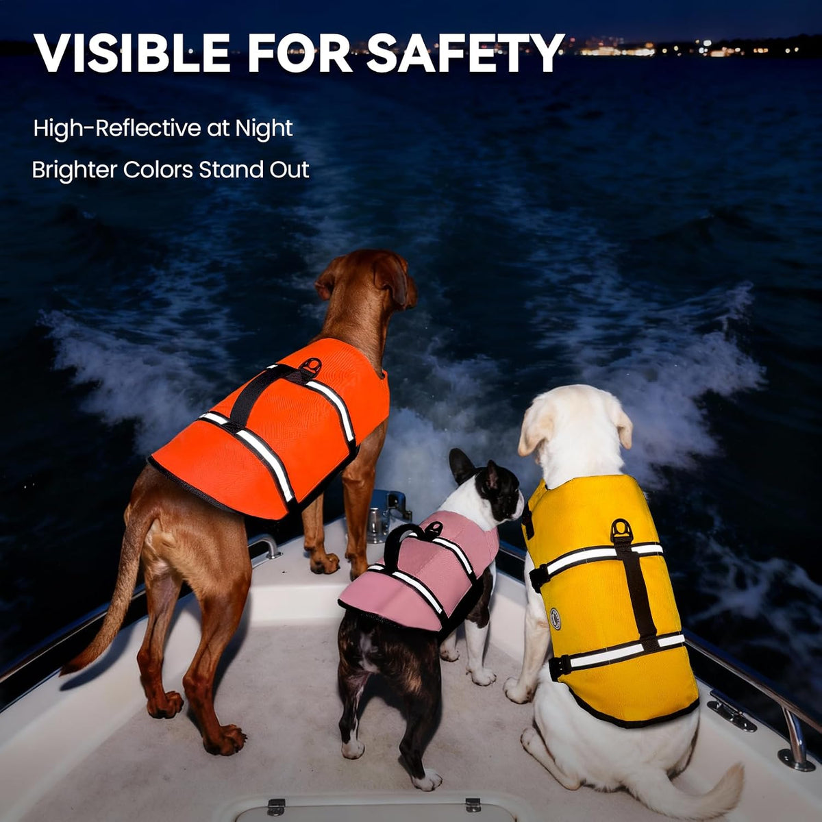 Dog Life Vest Rip Stop Dog Swim Vest, M, Bright Green