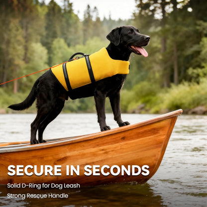 Dog Life Vest Rip Stop Dog Swim Vest, M, Bright Green