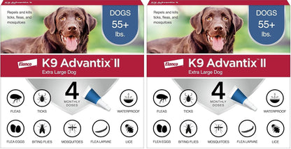 II XL Dog Vet-Recommended Flea, Tick & Mosquito Treatment & Prevention | Dogs Over 55 lbs. | 4-Mo Supply